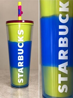 Starbucks 2023 Spring Blue Wave Color Changing Tumbler.
